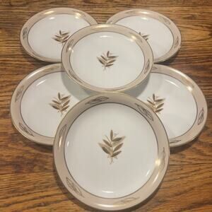 SET OF SIX Noritake Fontana 6” Bread & Butter Plates Pristine EXCELLENT!
